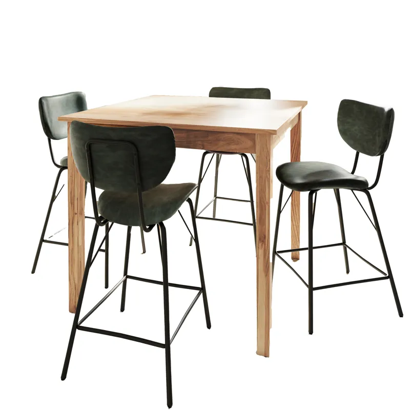 Colby Five Piece Square Solid Wood Counter Height Dining Set