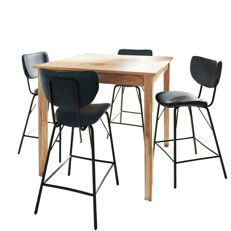 Colby Five Piece Square Solid Wood Counter Height Dining Set