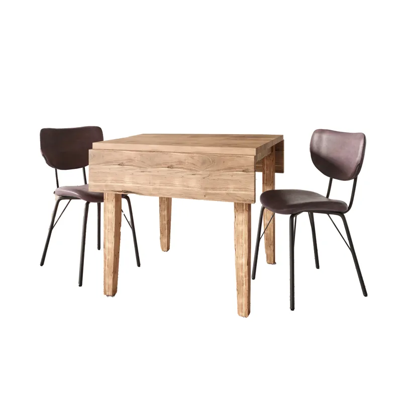 Colby Three Piece Dropleaf Solid Wood Dining Set