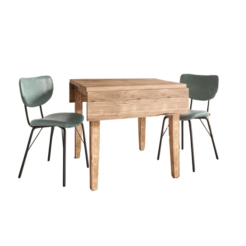 Colby Three Piece Dropleaf Solid Wood Dining Set