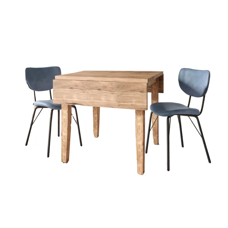 Colby Three Piece Dropleaf Solid Wood Dining Set