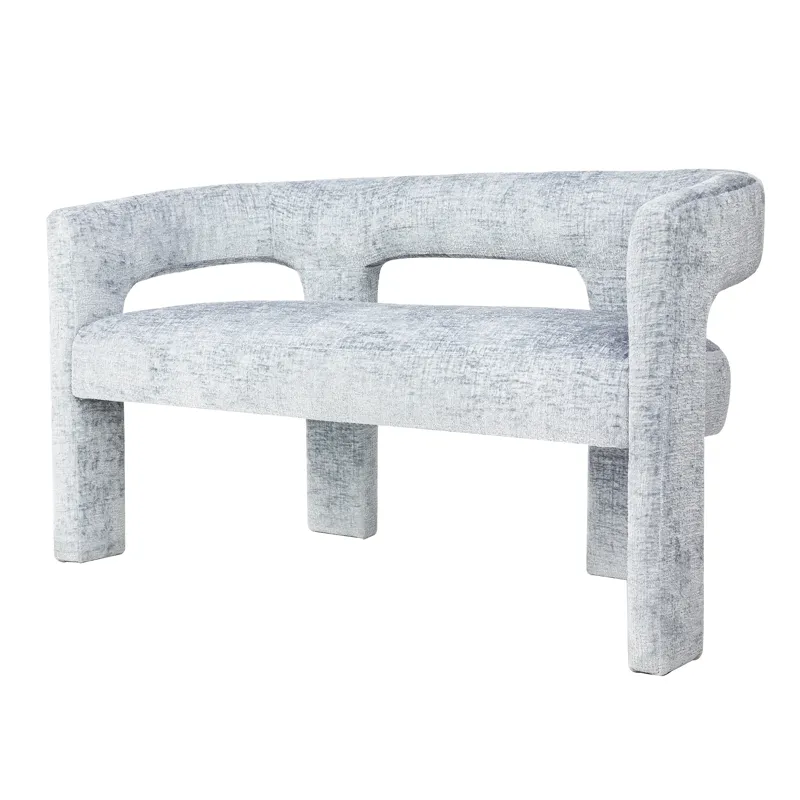 Gwen Modern Luxury Jacquard Fabric Upholstered Sculpture Bench