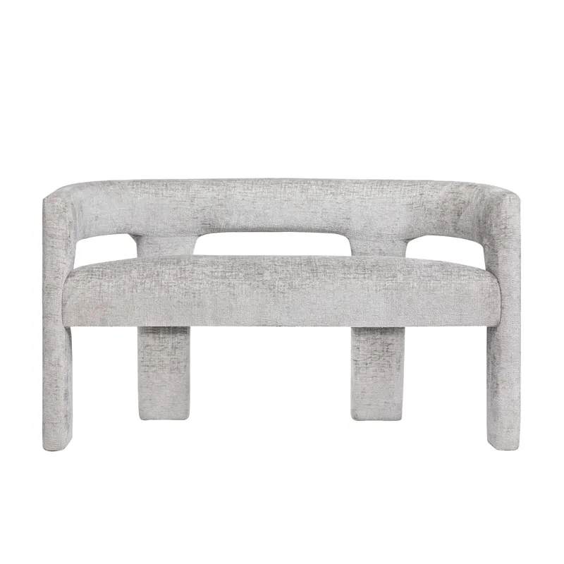 Gwen Modern Luxury Jacquard Fabric Upholstered Sculpture Bench