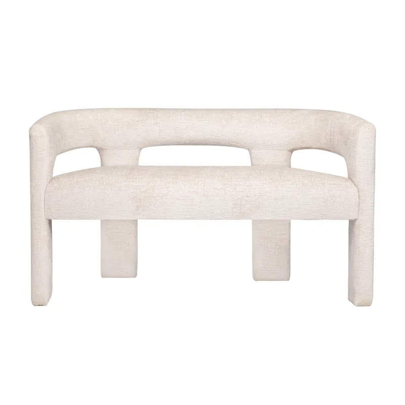 Gwen Modern Luxury Jacquard Fabric Upholstered Sculpture Bench