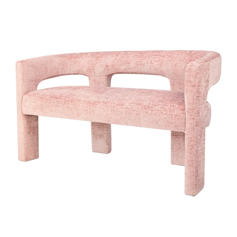 Gwen Modern Luxury Jacquard Fabric Upholstered Sculpture Bench