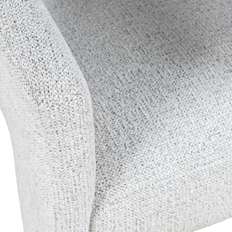 Hayden Modern Upholstered Three Leg Sculpture Dining Armchair With Performance Fabric