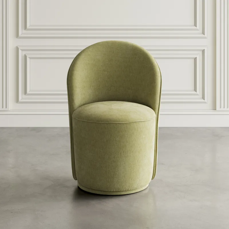 Landon Mid-Century Modern Upholstered Swivel Dining Chair(Set Of 2)