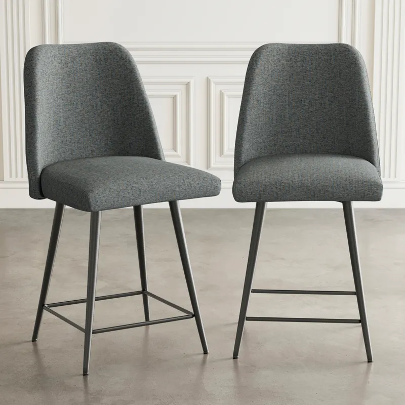 Macey Contemporary Modern Upholstered Counter Barstool(Set Of 2)