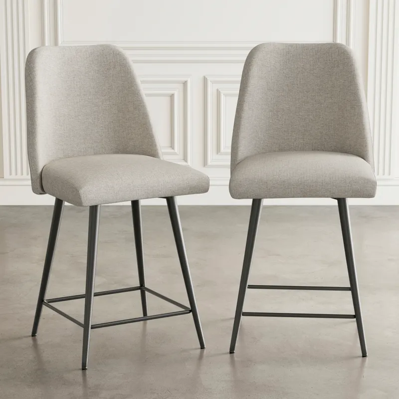Macey Contemporary Modern Upholstered Counter Barstool(Set Of 2)