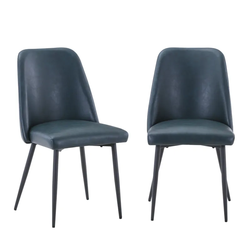 Maddox Mid-Century Modern Faux Leather Upholstered Dining Chair(Set Of 2)