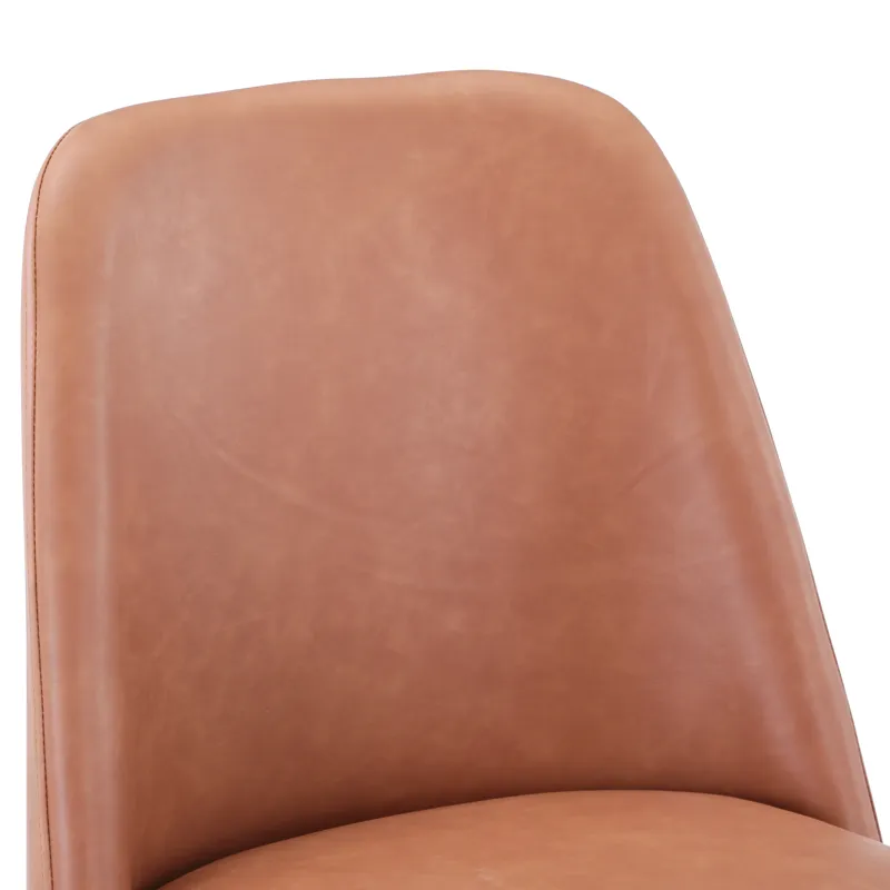 Maddox Mid-Century Modern Faux Leather Upholstered Counter Height Barstool(Set Of 2)