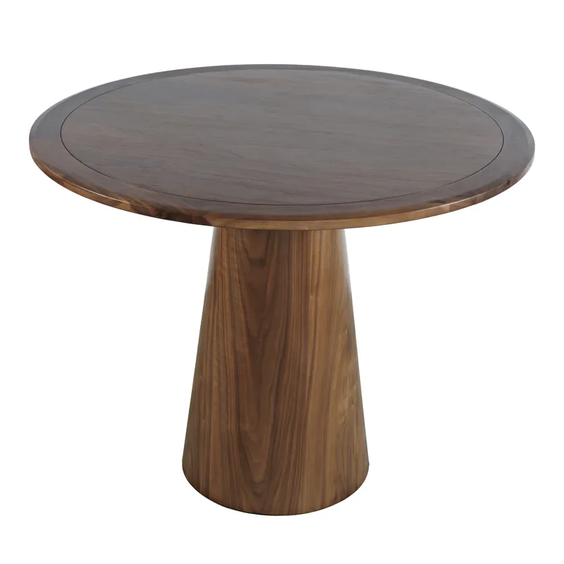 Nash Mid-Century Modern 45\" Round Pedestal Counter Height Dining Table