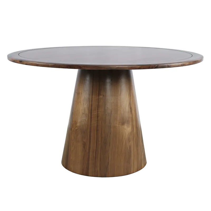 Nash Mid-Century Modern 50\" Round Pedestal Dining Table