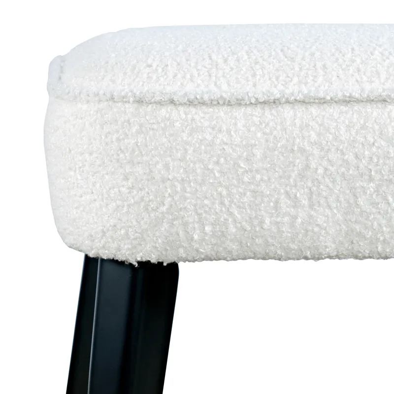 Nash Mid-Century Modern Five Piece Counter Height Dining Set With Upholstered Backless Stools