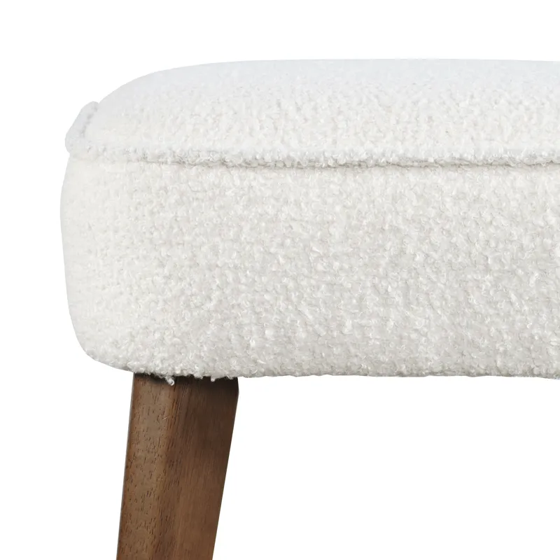 Nash Mid-Century Modern Five Piece Counter Height Dining Set With Upholstered Backless Stools