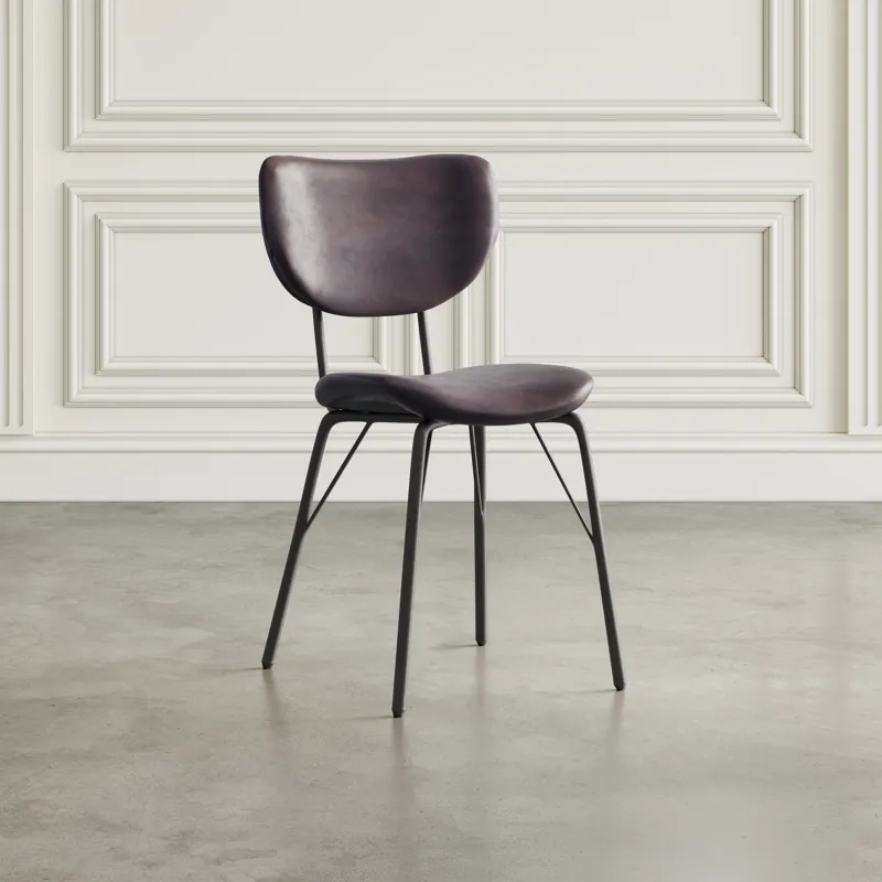 Owen Contemporary Modern Faux Leather Split-Back Upholstered Dining Chair(Set Of 2)