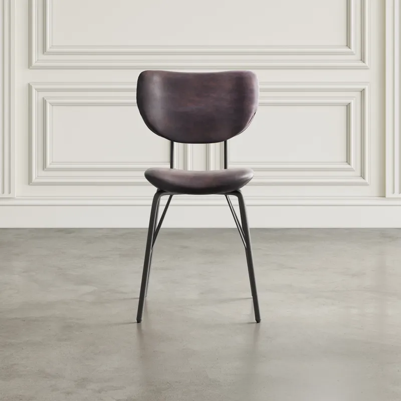 Owen Contemporary Modern Faux Leather Split-Back Upholstered Dining Chair(Set Of 2)