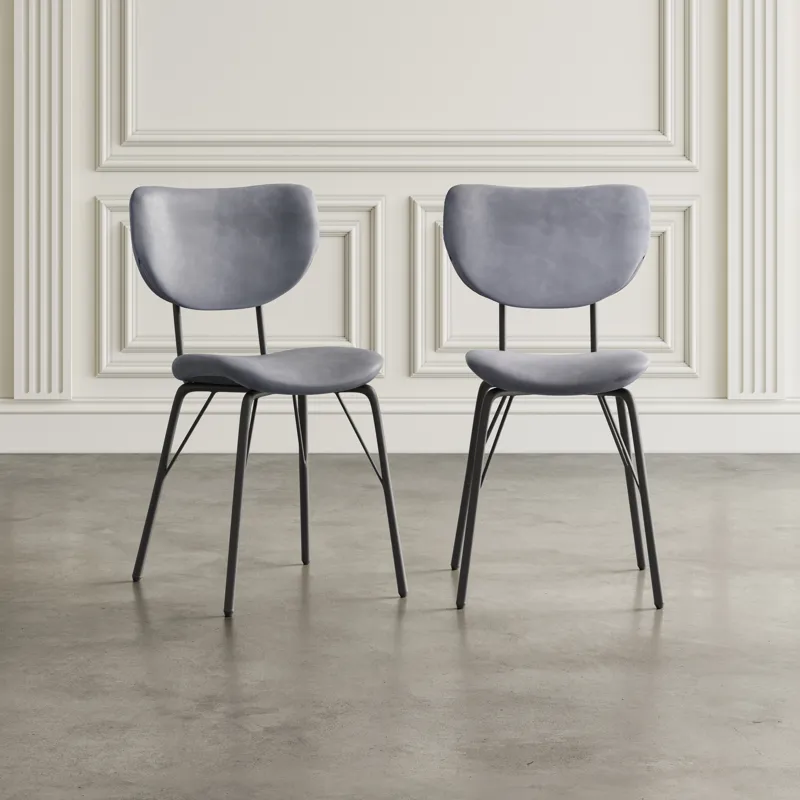 Owen Contemporary Modern Faux Leather Split-Back Upholstered Dining Chair(Set Of 2)