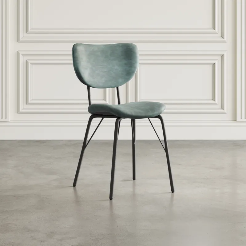 Owen Contemporary Modern Faux Leather Split-Back Upholstered Dining Chair(Set Of 2)