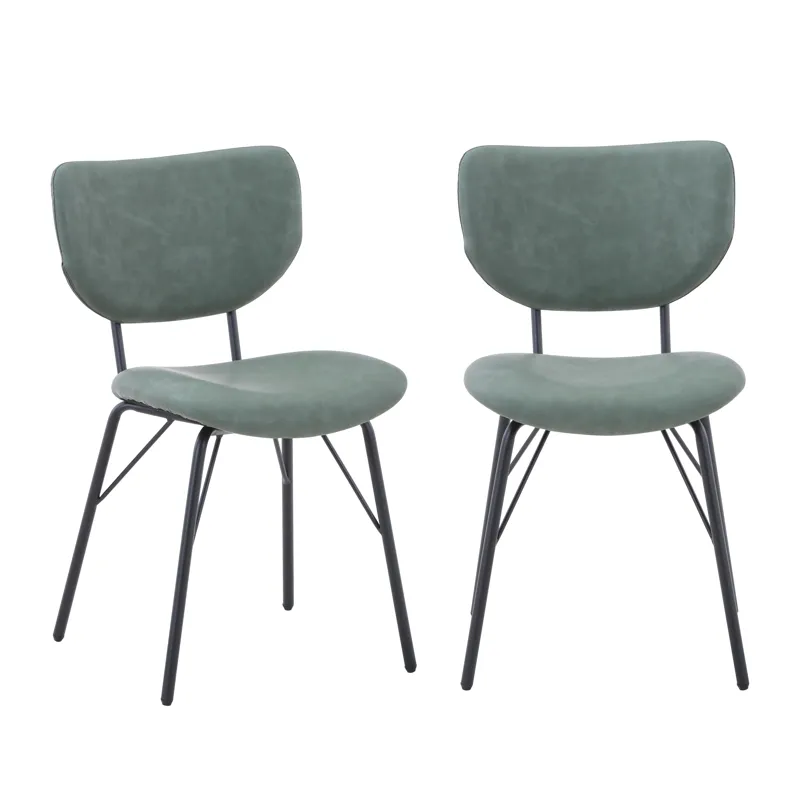 Owen Contemporary Modern Faux Leather Split-Back Upholstered Dining Chair(Set Of 2)
