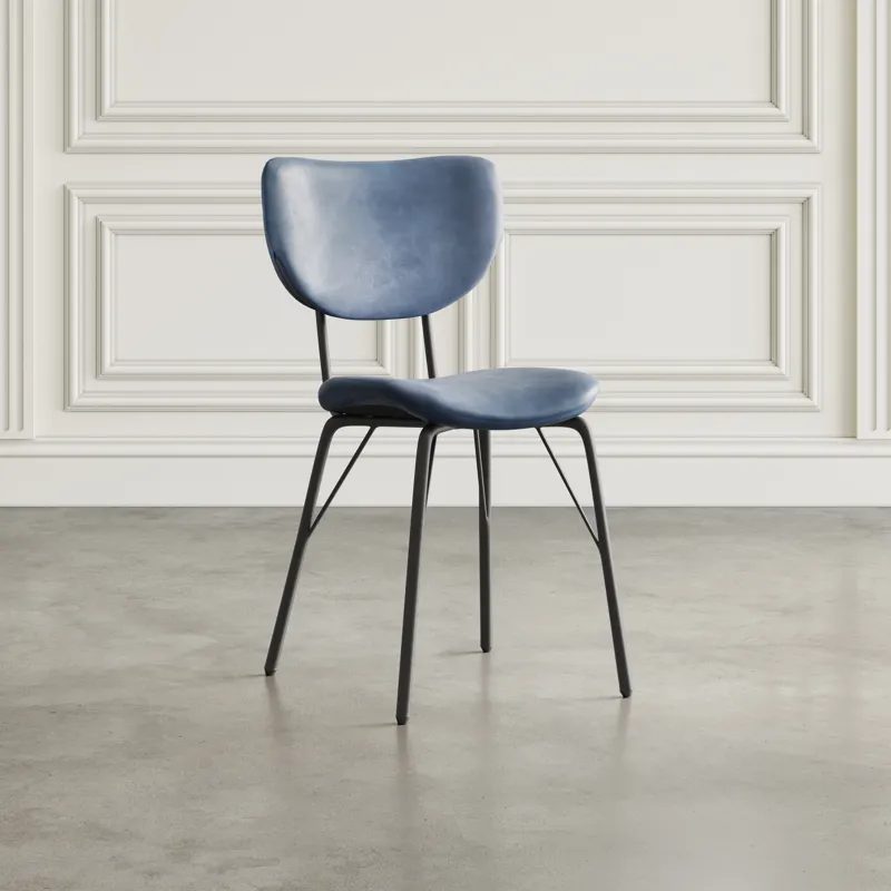 Owen Contemporary Modern Faux Leather Split-Back Upholstered Dining Chair(Set Of 2)