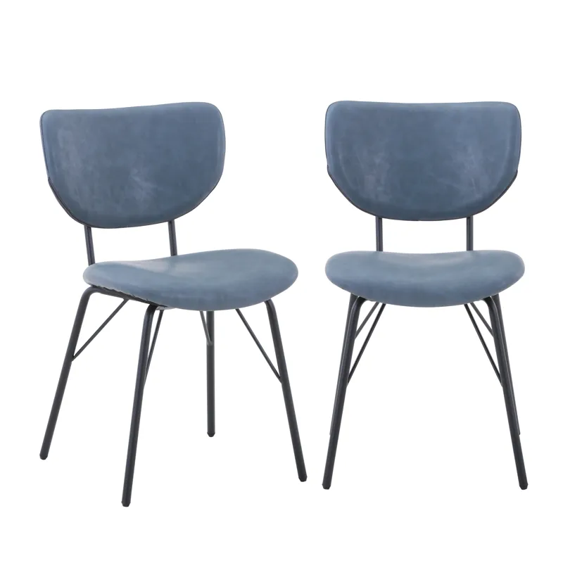 Owen Contemporary Modern Faux Leather Split-Back Upholstered Dining Chair(Set Of 2)