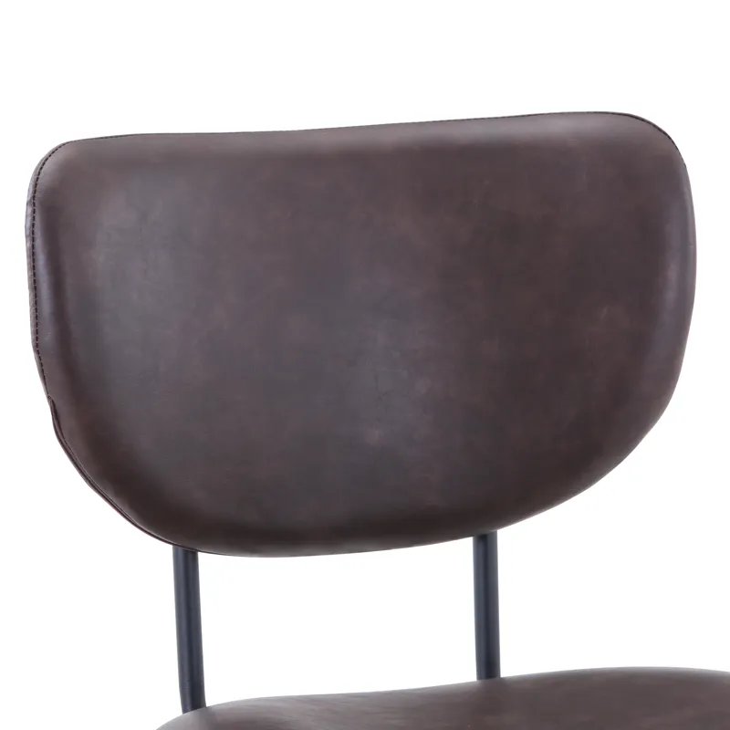 Owen Contemporary Modern Faux Leather Split-Back Upholstered Counter Height Barstool(Set Of 2)