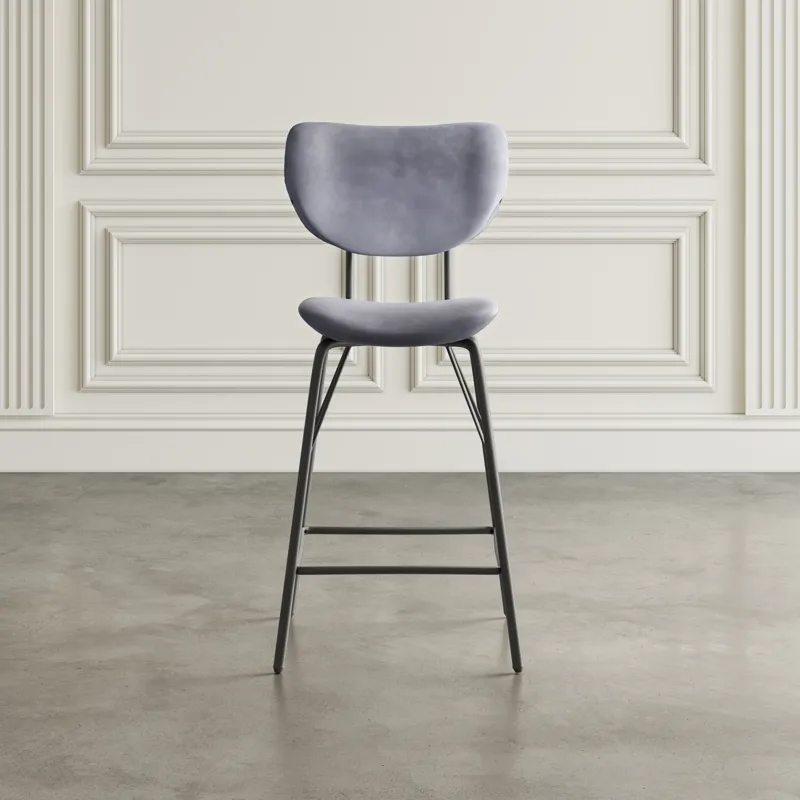 Owen Contemporary Modern Faux Leather Split-Back Upholstered Counter Height Barstool(Set Of 2)