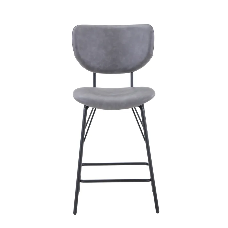 Owen Contemporary Modern Faux Leather Split-Back Upholstered Counter Height Barstool(Set Of 2)