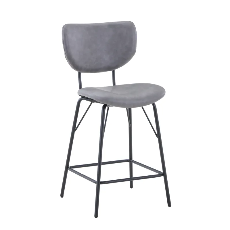 Owen Contemporary Modern Faux Leather Split-Back Upholstered Counter Height Barstool(Set Of 2)