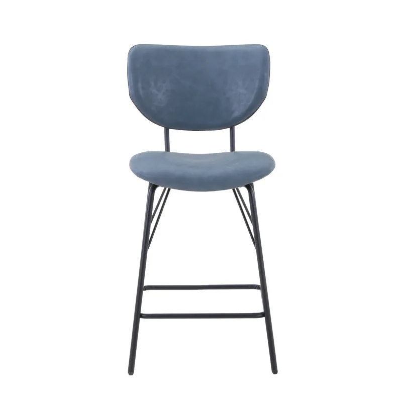 Owen Contemporary Modern Faux Leather Split-Back Upholstered Counter Height Barstool(Set Of 2)