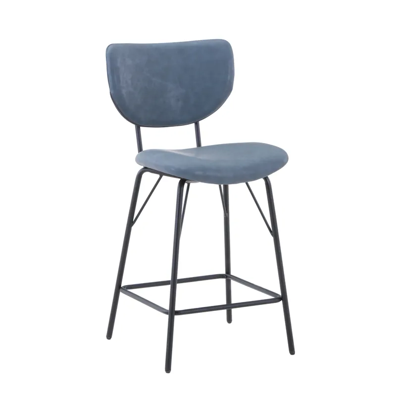 Owen Contemporary Modern Faux Leather Split-Back Upholstered Counter Height Barstool(Set Of 2)