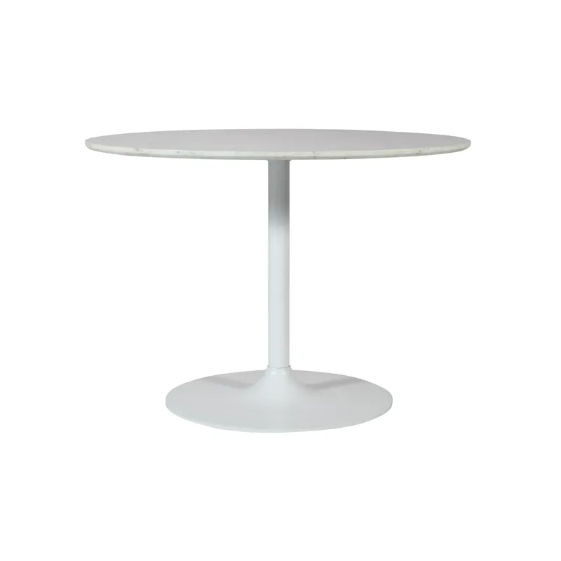 Rowan 42\" Modern Luxury Pedestal Round Marble Dining Table
