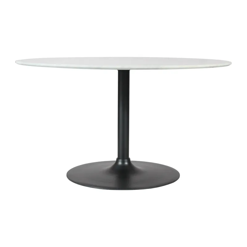 Rowan 54\" Modern Luxury Pedestal Round Marble Dining Table