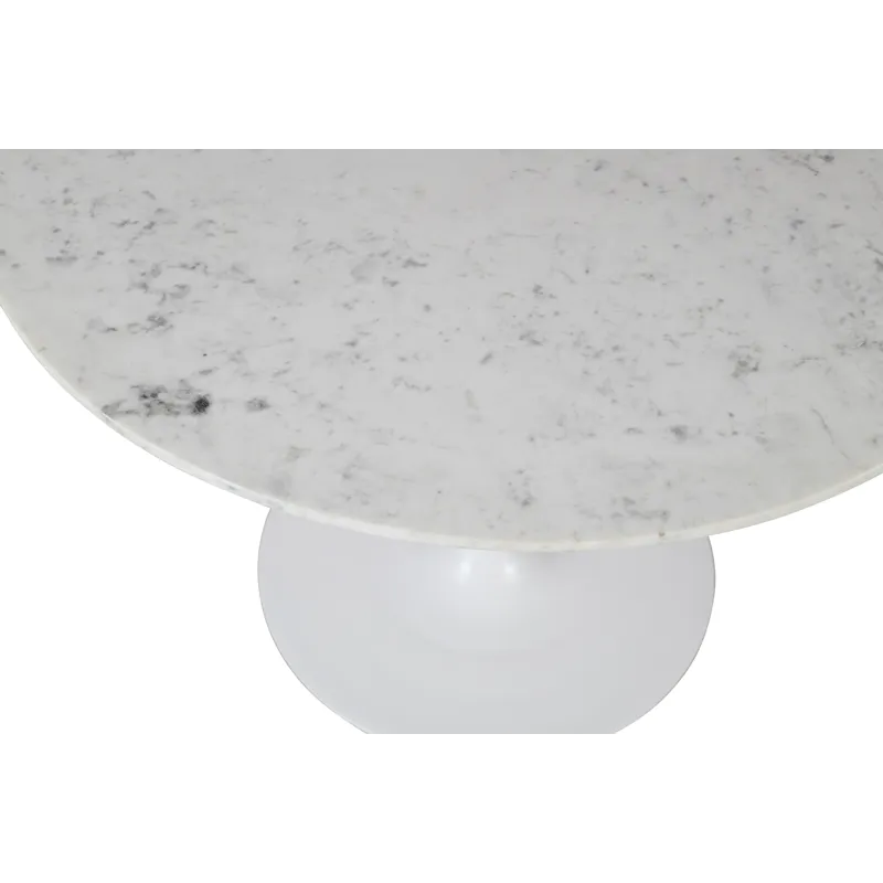 Rowan 54\" Modern Luxury Pedestal Round Marble Dining Table