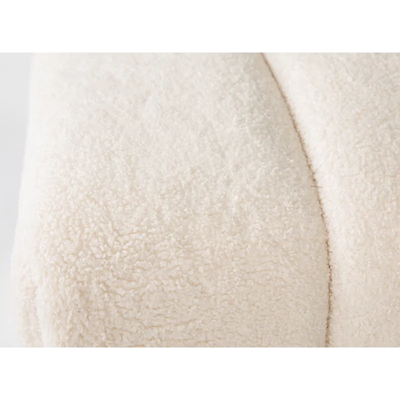 Tess Contemporary Modern Ivory Boucle Upholstered Dining Chair With Wheels(Set Of 2)