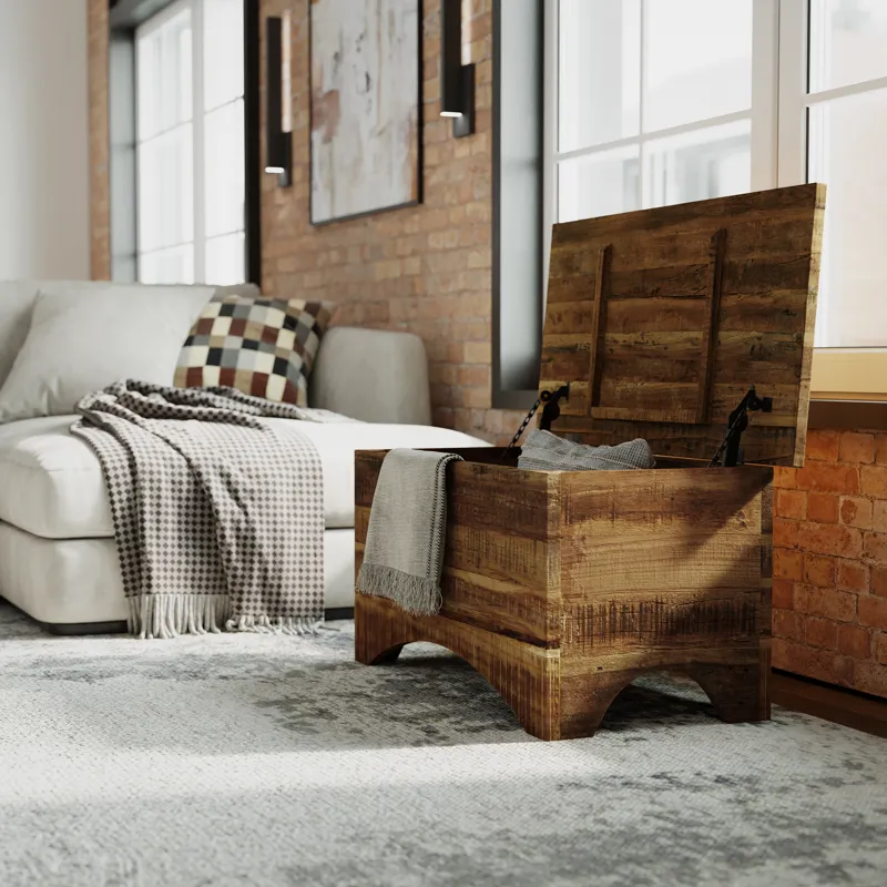 Reclamation 36\" Rustic Reclaimed Solid Wood Storage Chest Cabinet