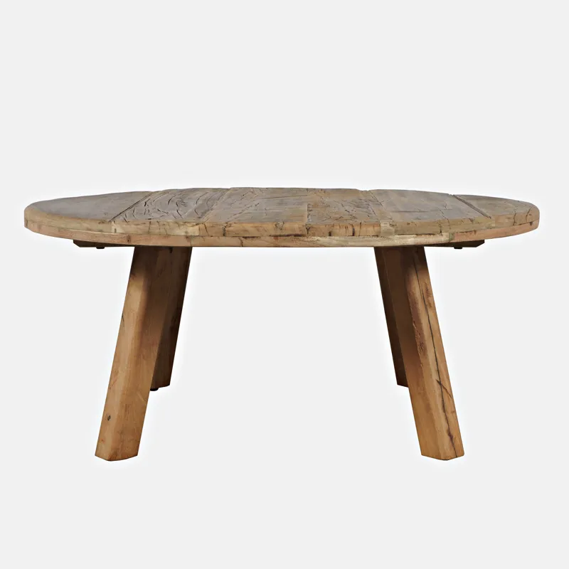 Reclamation 36\" Round Rustic Reclaimed Solid Wood Coffee Table