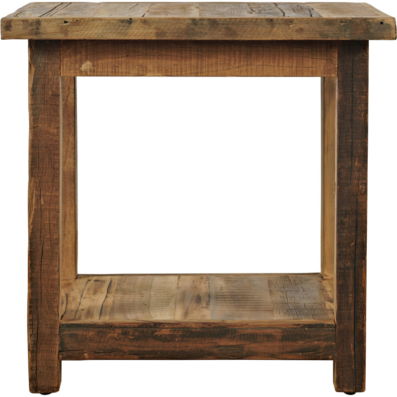 Reclamation Salvaged Wood Chairside Table - Thumbnail 2
