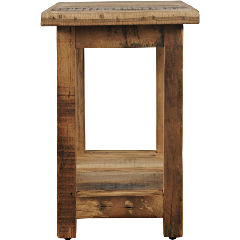 Reclamation Salvaged Wood Chairside Table - Thumbnail 3