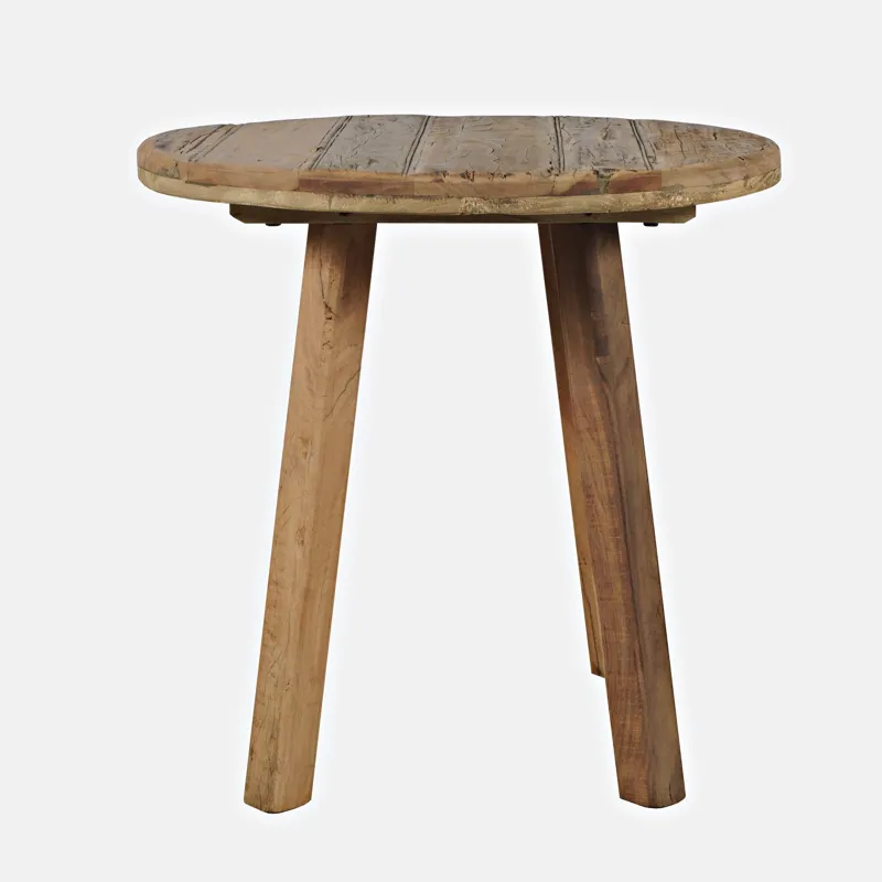 Reclamation 24\" Round Rustic Reclaimed Solid Wood End Table