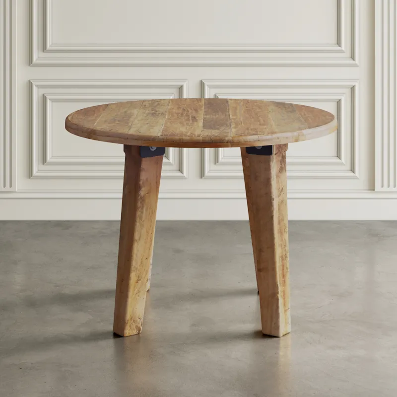 Reclamation 42\" Rustic Reclaimed Solid Wood Round Dining Table
