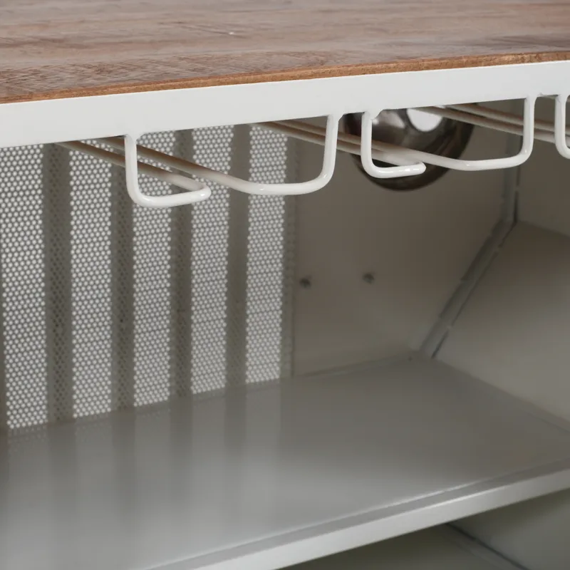 Glory Days Weekender Vintage Military Vehicle Console Table Lounge Home Bar With Wine Rack