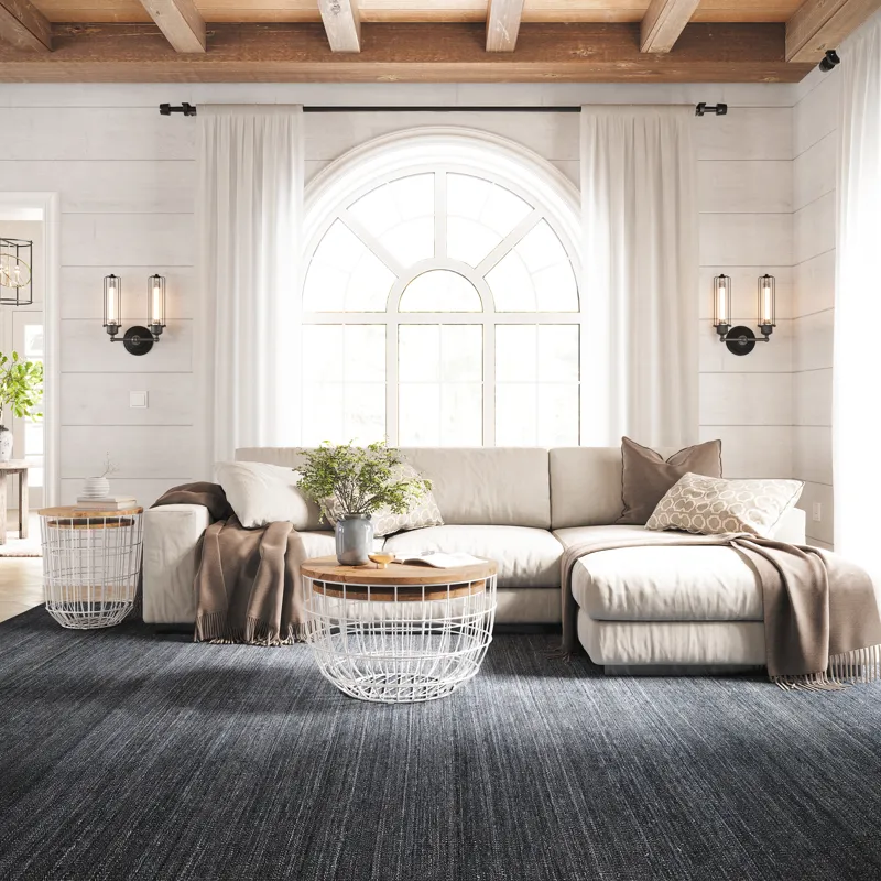 Global Archive Nested Storage Solid Wood And Metal Basket End Tables(Set Of 2)