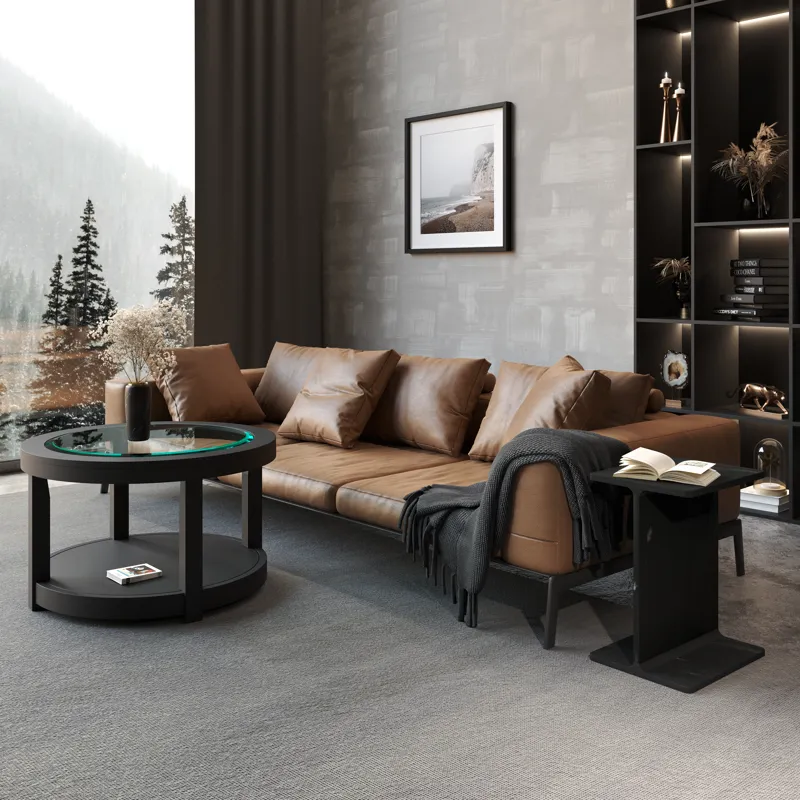 Enzo Luxury Genuine Solid Marble Icon End Table