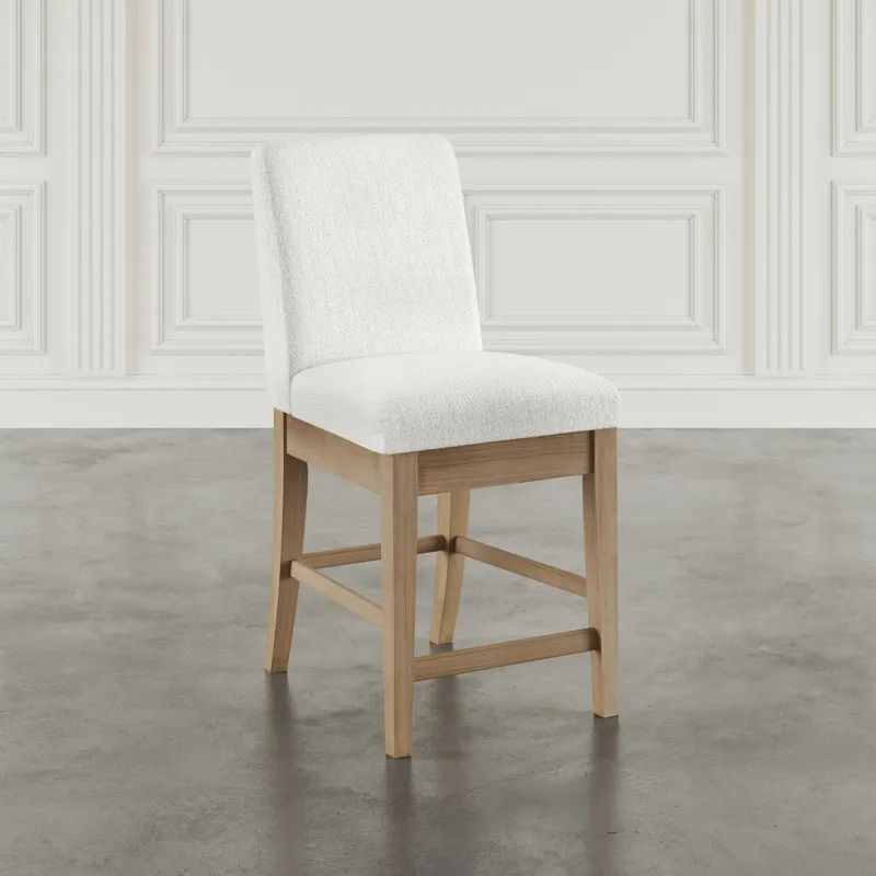 Sequoia Modern Rustic Solid Wood Upholstered Parsons Counter Stool(Set Of 2)