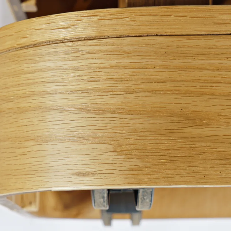 Brix Mid-Century Modern Floating Sculpture Layered Coffee Table With Caster Wheels