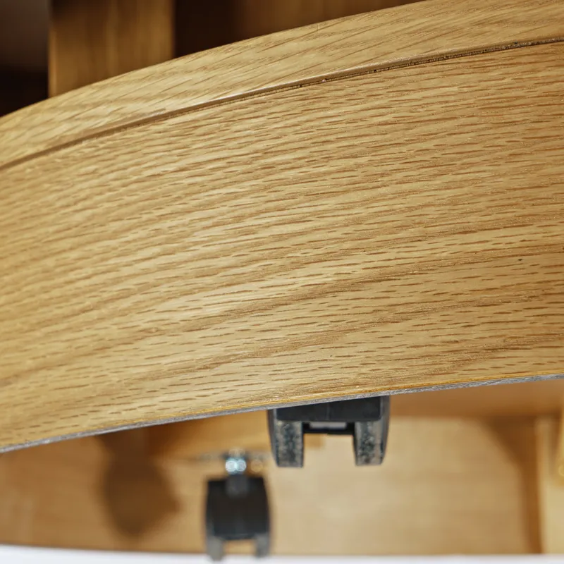 Brix Mid-Century Modern Floating Sculpture Round Layered Coffee Table With Caster Wheels