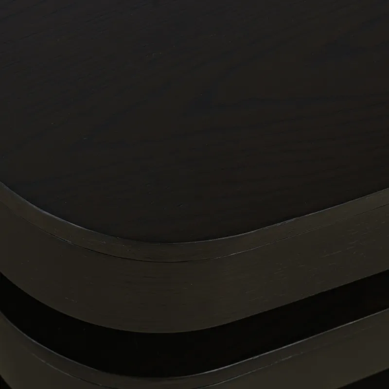 Brix Mid-Century Modern Floating Sculpture Layered Square End Table