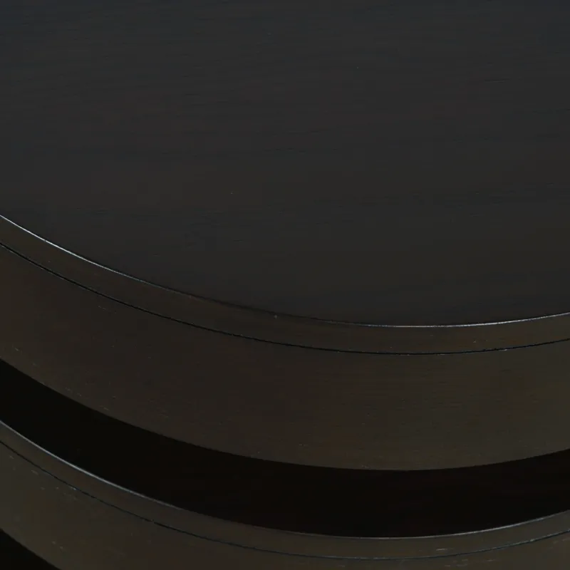 Brix Mid-Century Modern Floating Sculpture Layered Round End Table